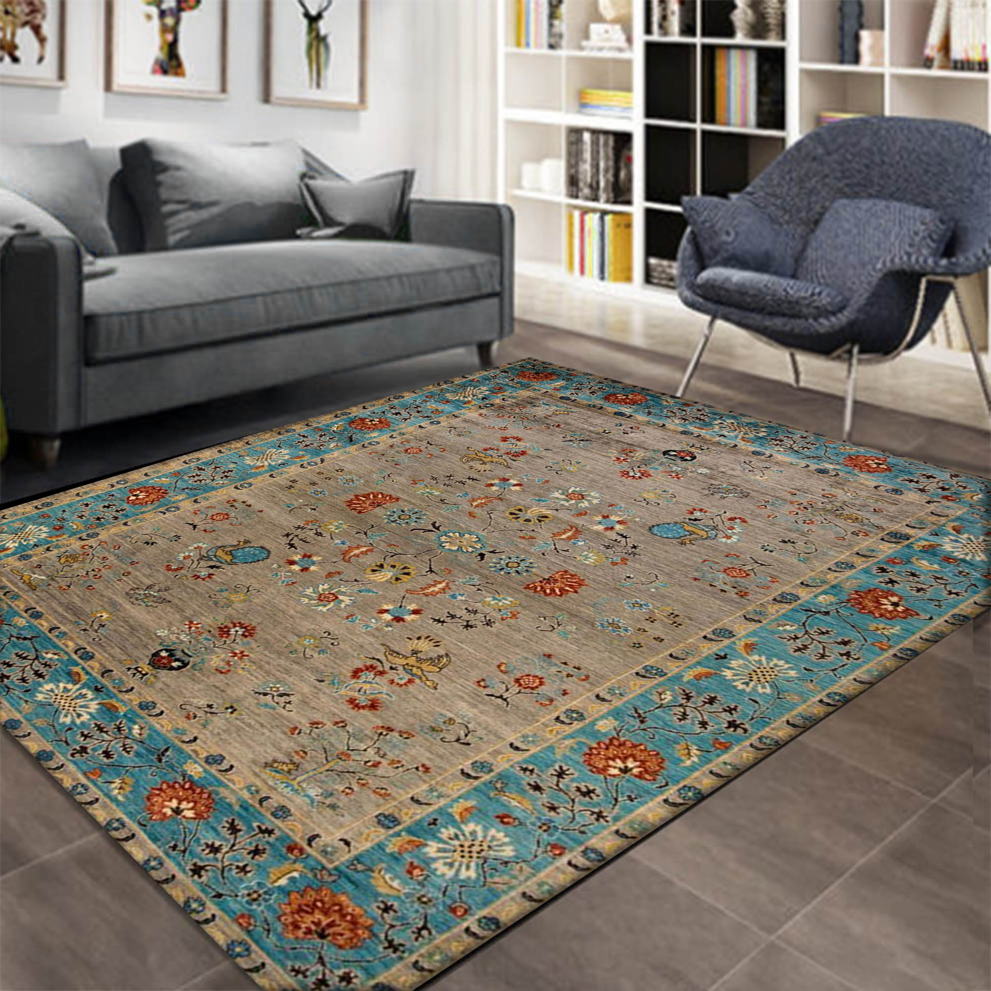 Else Halı Kahverengi Otantik Çiçek Desenli Lastikli Halı Örtüsü 160X230 Cm (Renkli) Else Halı Kahverengi Otantik Çiçek Desenli Lastikli Halı Örtüsü 160X230 Cm (Renkli)