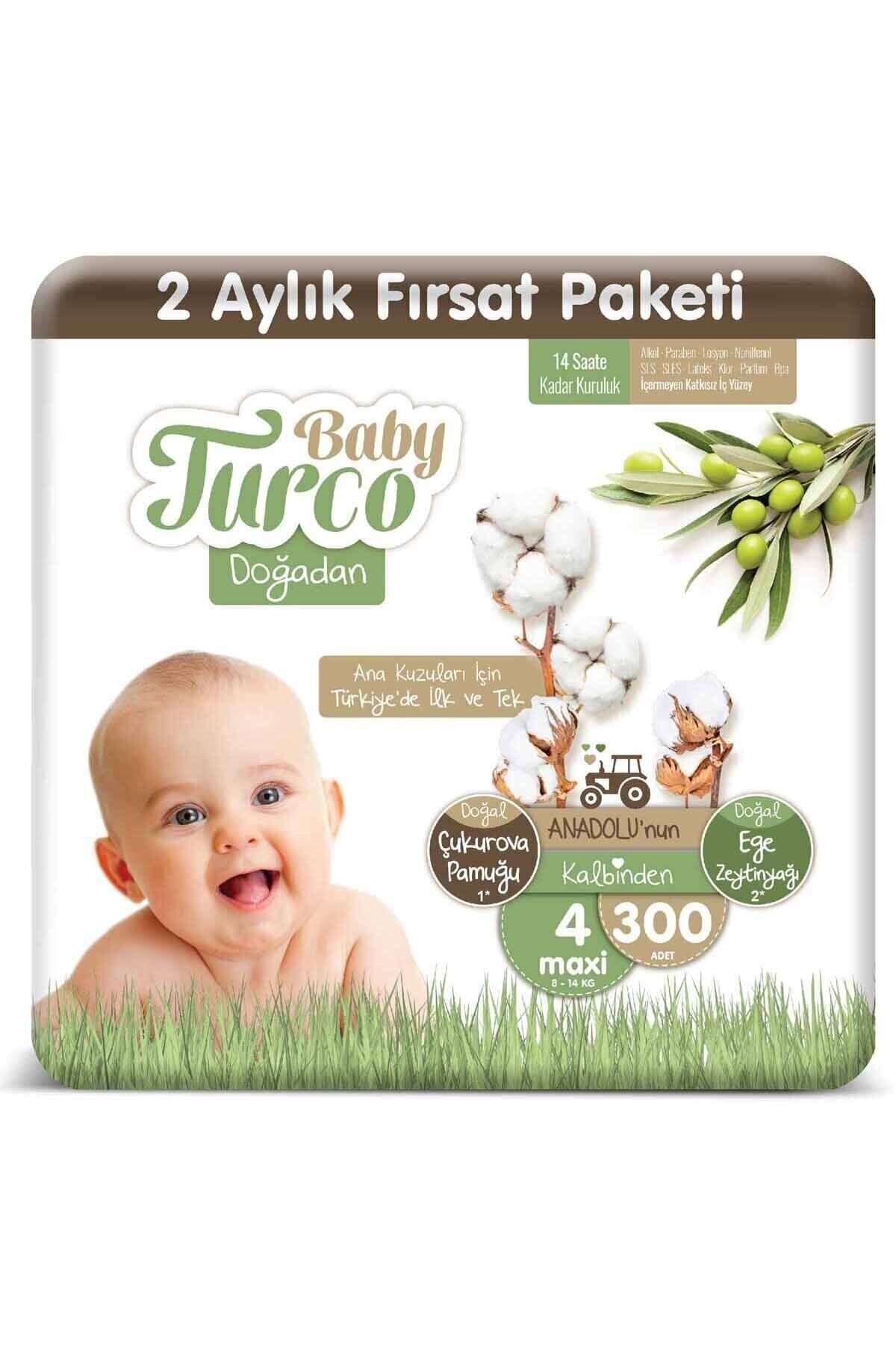 Baby Turco Doğadan 4 Numara Maxi 300 Adet