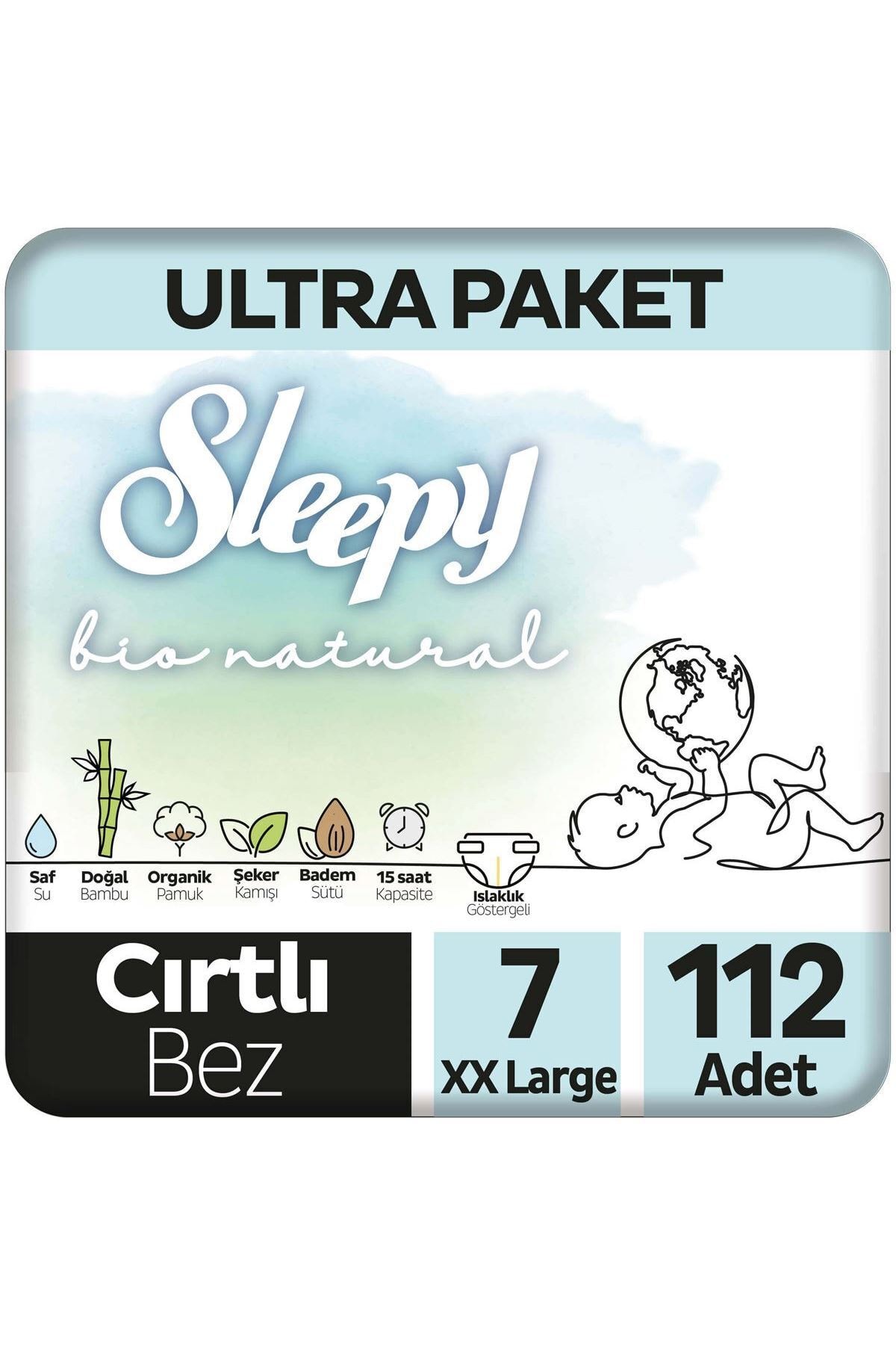 Sleepy Bio Natural Ultra Paket Bebek Bezi 7 Numara Xxlarge 112 Adet