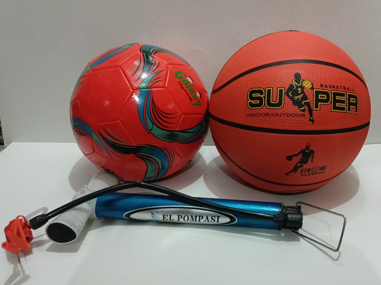 CAN Futbol Topu Basket Topu Ve Kaliteli Şişirme Pompası