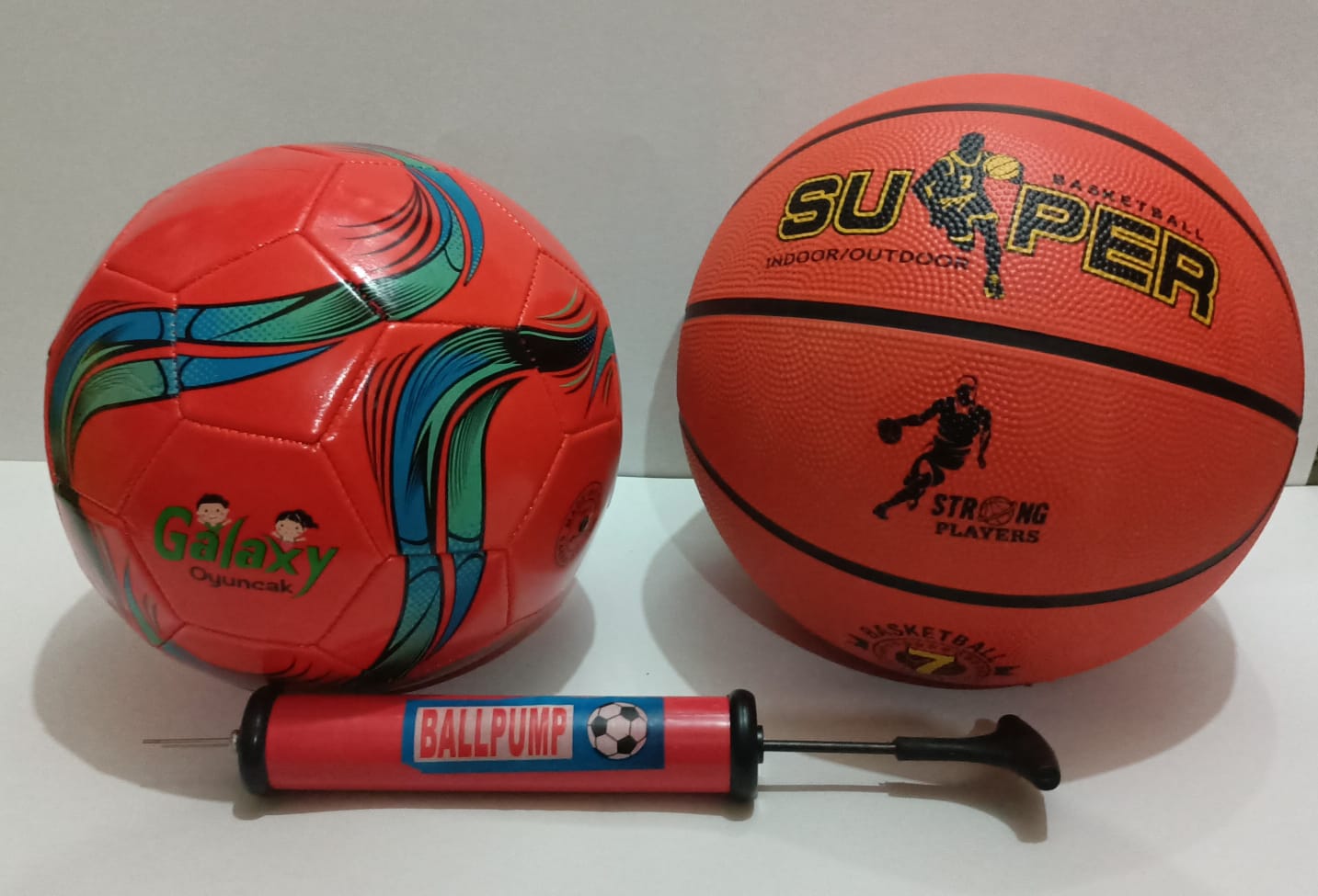 Galaxy Futbol Topu Basket Topu Ve Şişirme Pompası