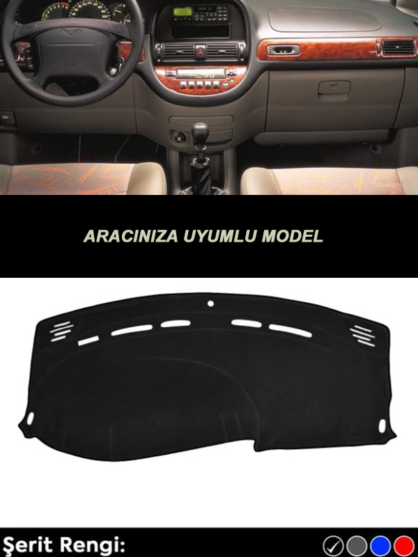 DesingONB Mazda 3 (2009-2013) 3D Torpido Koruma Kılıfı - Ön Göğüs Kaplama - Siyah Şerit
